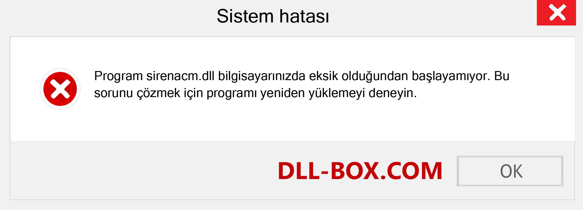 sirenacm.dll dosyası eksik mi? Windows 7, 8, 10 için İndirin - Windows'ta sirenacm dll Eksik Hatasını Düzeltin, fotoğraflar, resimler